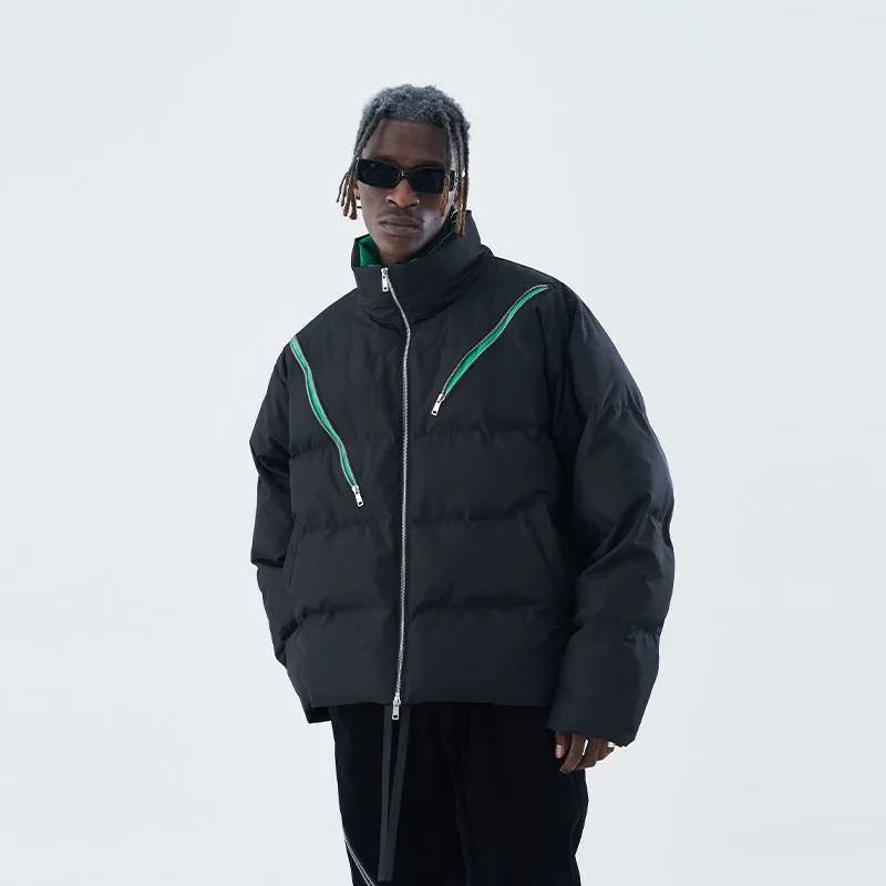 Zipper Layer Down Jacket