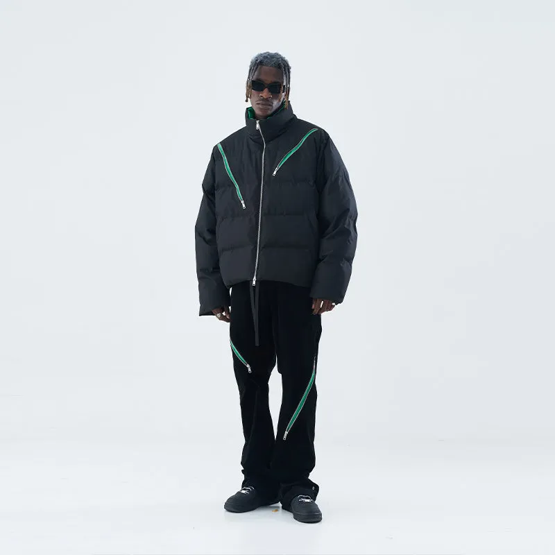 Zipper Layer Down Jacket